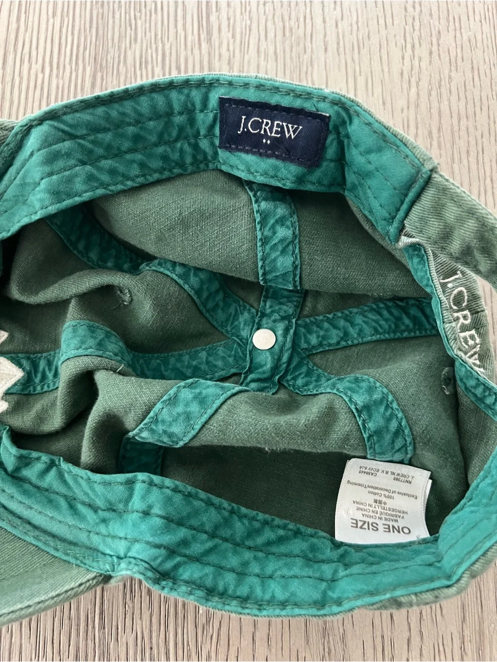 J. Crew Teal Green Cotton Baseball Cap